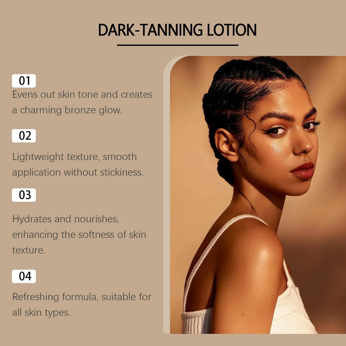 KissICON 100ml Boxed KissIcon Coconut Tanning Lotion - Hydrates Bronze Glow