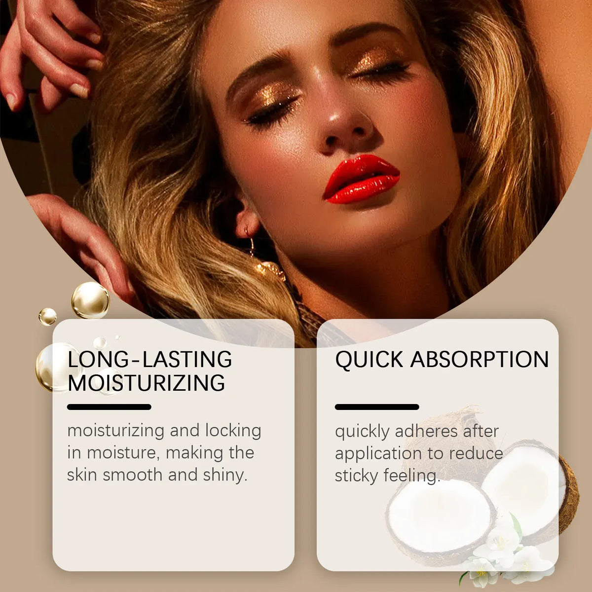 KissICON 100ml Boxed KissIcon Coconut Tanning Lotion - Hydrates Bronze Glow