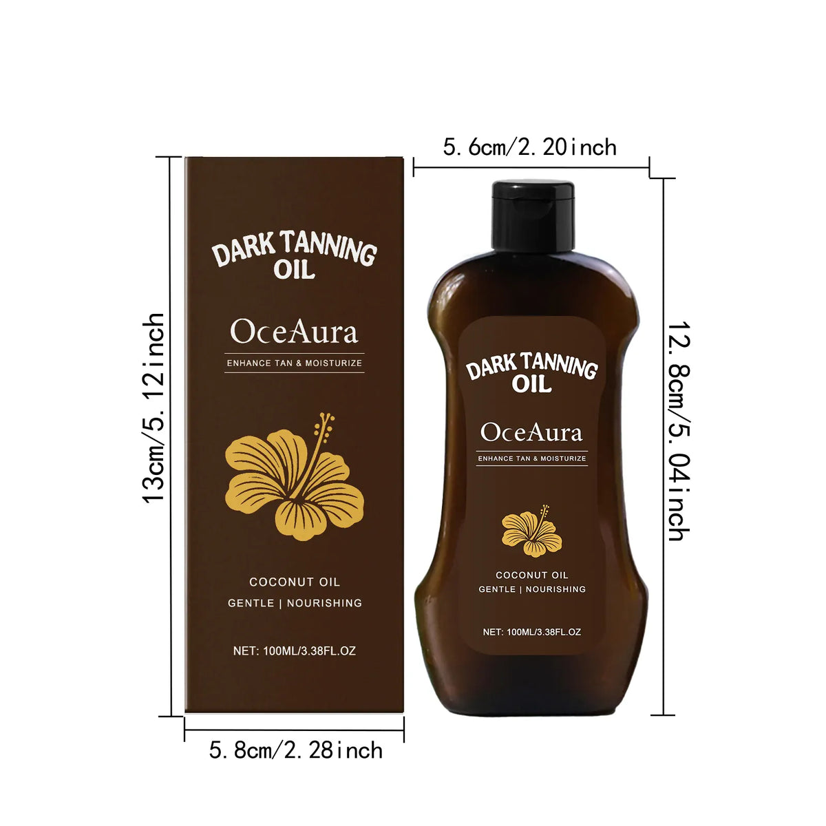 KissICON 100ml Boxed Self Tanner Oil Tanned Intensifier Bronzer Glow Hydrating