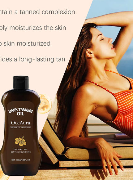 KissICON 100ml Boxed Self Tanner Oil Tanned Intensifier Bronzer Glow Hydrating