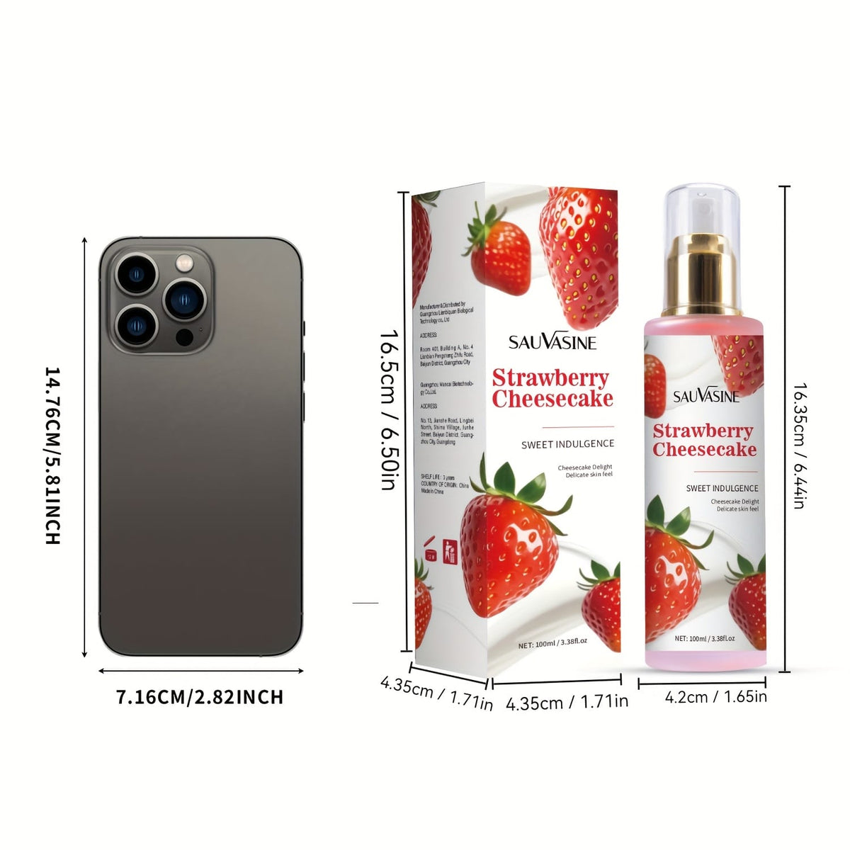 KissICON 100ml Ladys Strawberry Mist Longlasting Scent Perfect