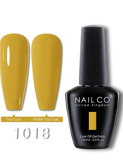 KissICON 1018 💋 Nailco 15ml Translucent Gel Polish-Natural Resin Formula