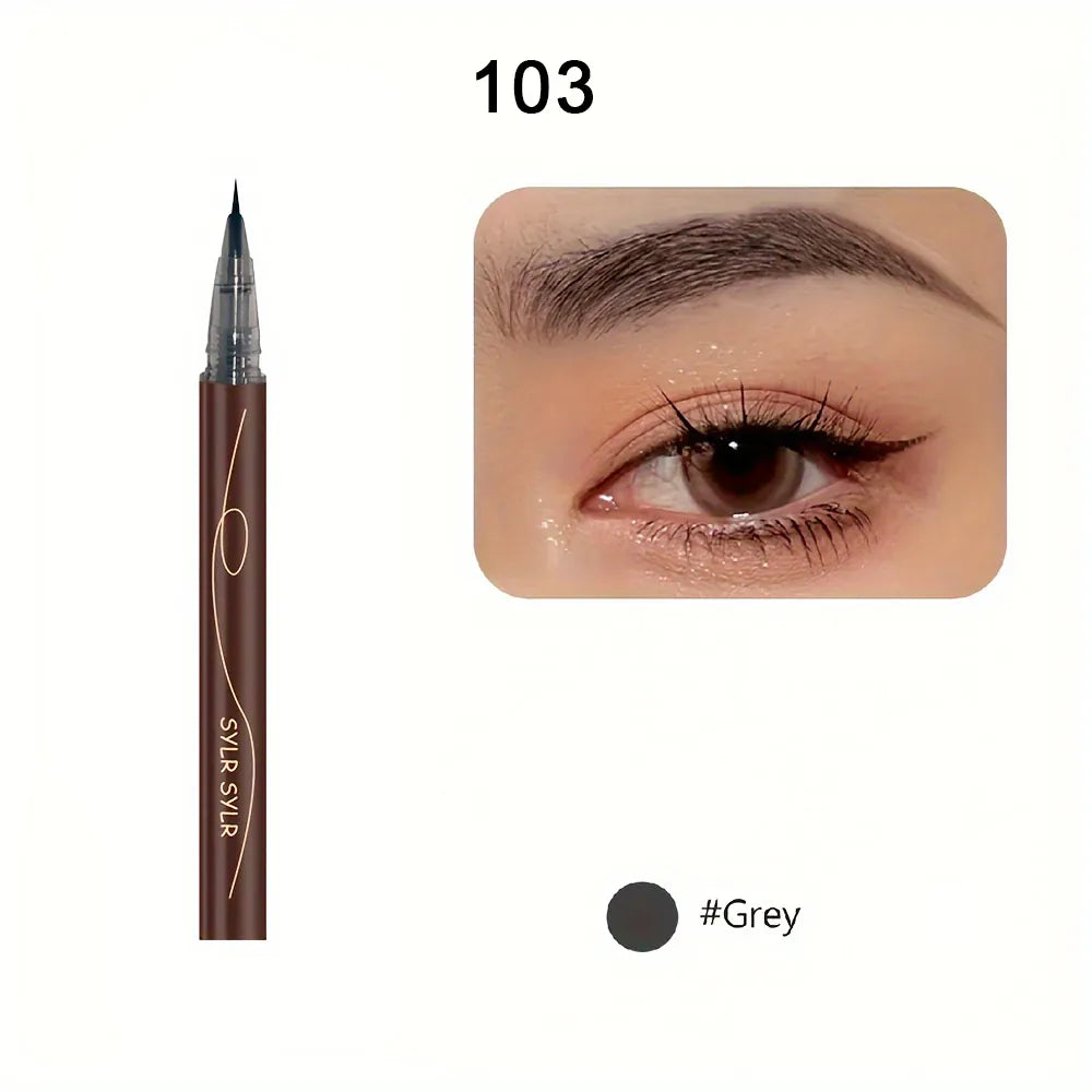 KissICON 103 Grey Ultra Fine Eyebrow Pencil And Liquid Eyeliner Waterproof
