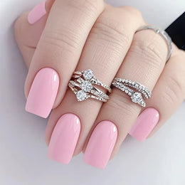 KissICON 103KuL KissIcon Artificial Press On Nails Dark Brown Tips