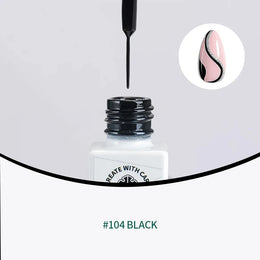 KissICON 104 BLACK Kiss Icon Nailpop Gel Liner Polish 8ml Colors