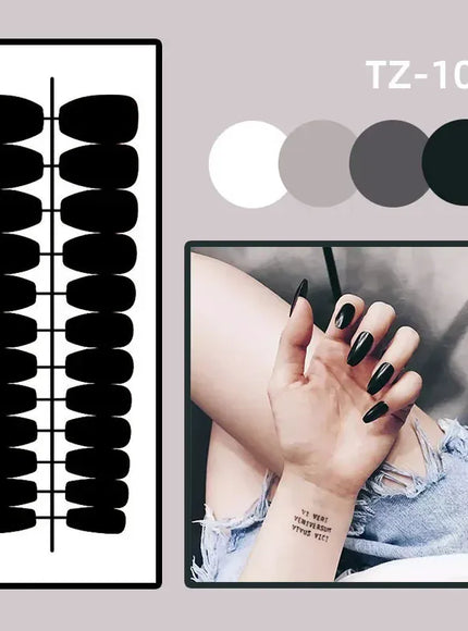 KissICON 108 KissIcon White French Short Nails 24Pcs Cover Press