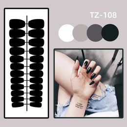 KissICON 108 KissIcon White French Short Nails 24Pcs Cover Press