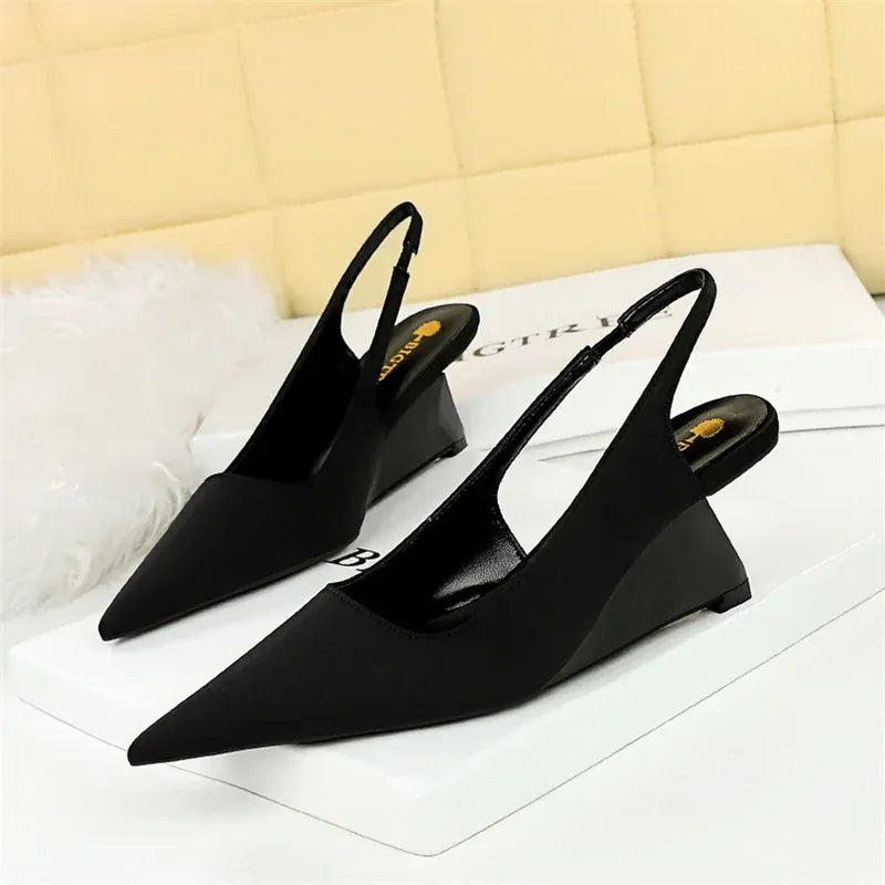 KissICON 1097-2 Black / 40(Foot25cm) / CHINA Fashion Simple Women Basic Shallow Mouth Pointed Toe