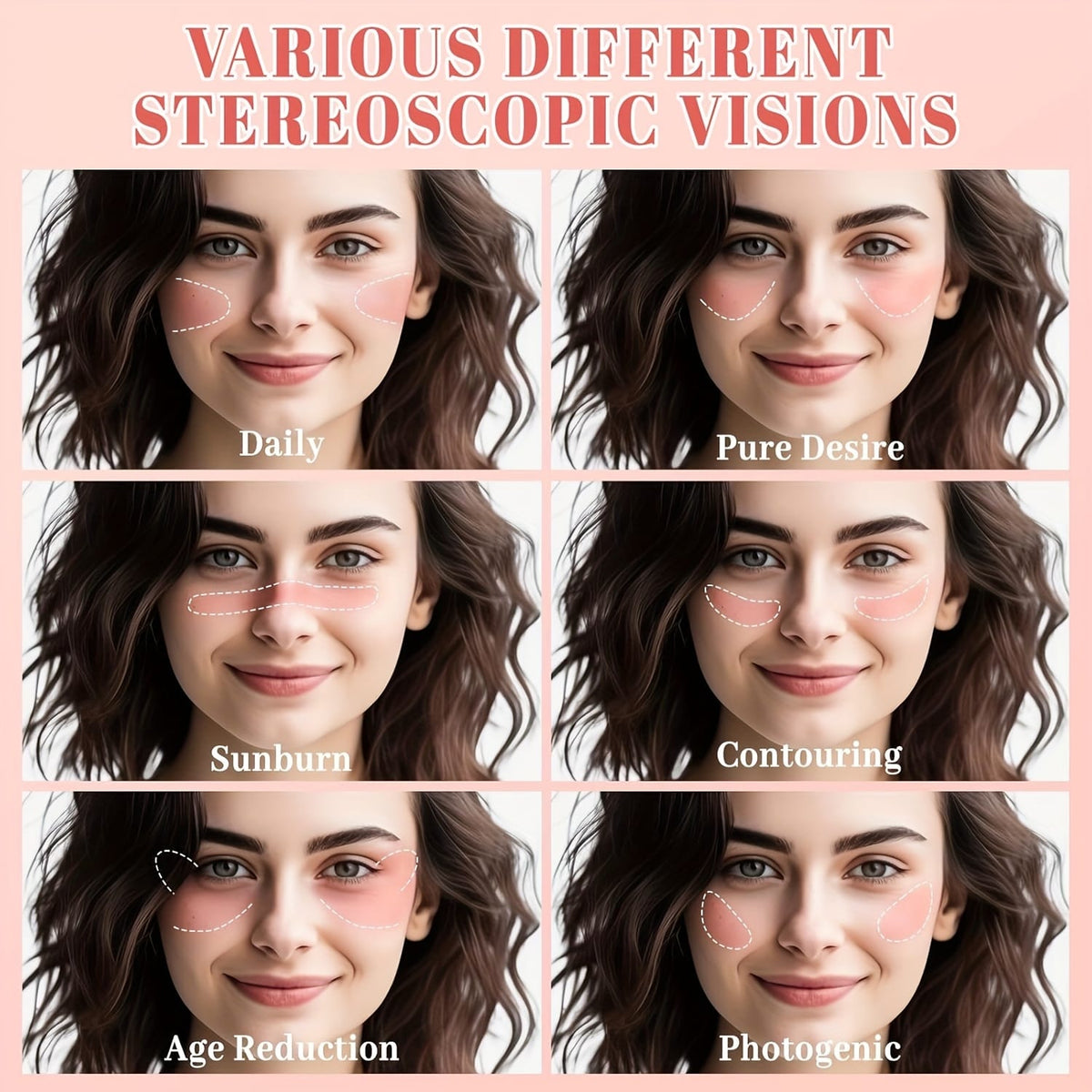 KissICON 10color Lightweight Buildable Powder Blush Palette