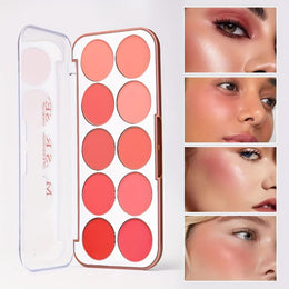 KissICON 10color Lightweight Buildable Powder Blush Palette
