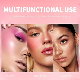 KissICON 10color Lightweight Buildable Powder Blush Palette