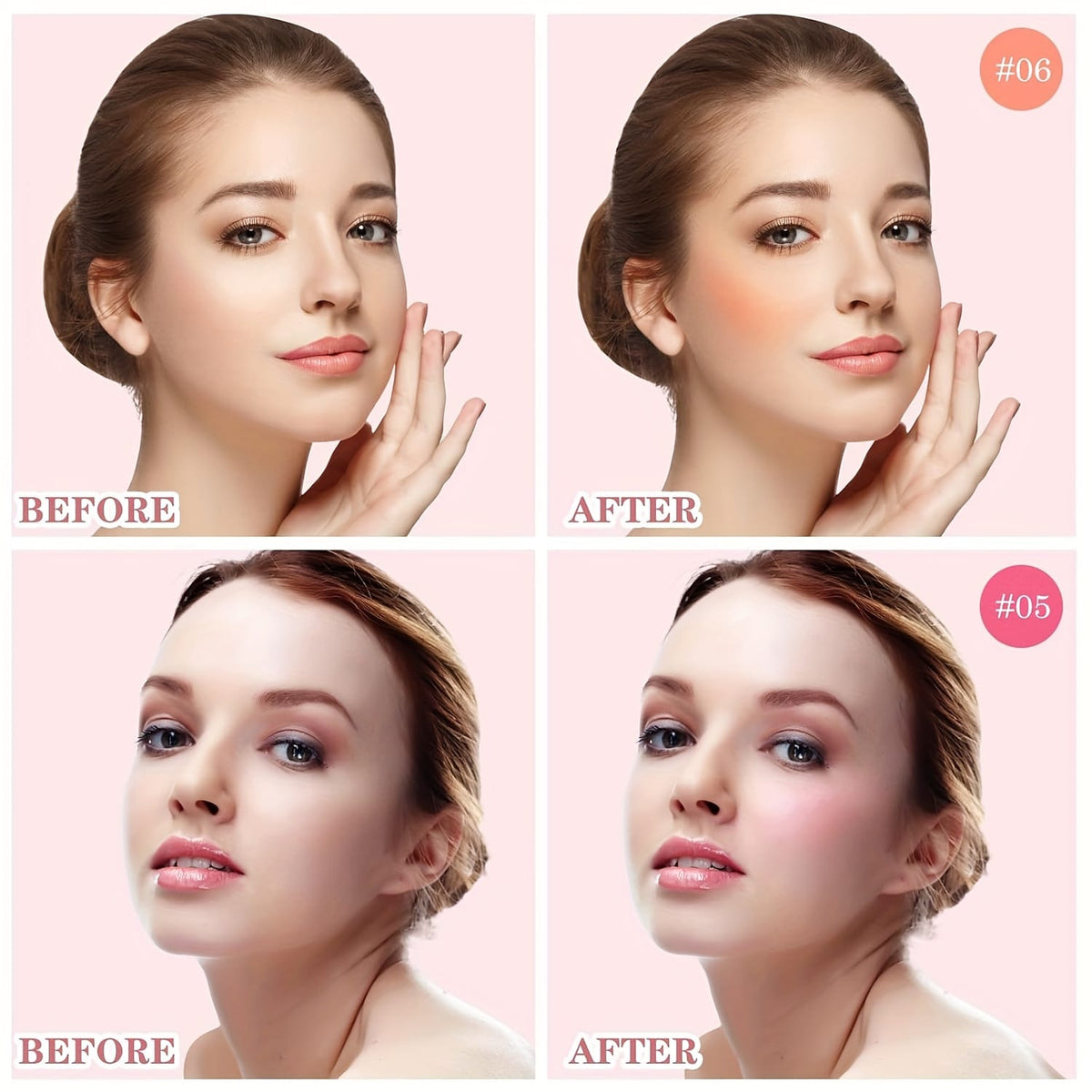KissICON 10color Lightweight Buildable Powder Blush Palette