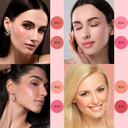 KissICON 10color Lightweight Buildable Powder Blush Palette