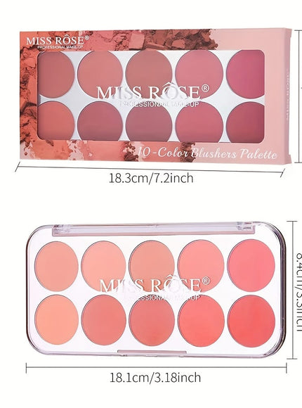 KissICON 10color Lightweight Buildable Powder Blush Palette