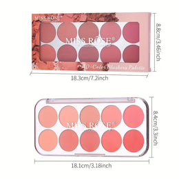 KissICON 10color Lightweight Buildable Powder Blush Palette