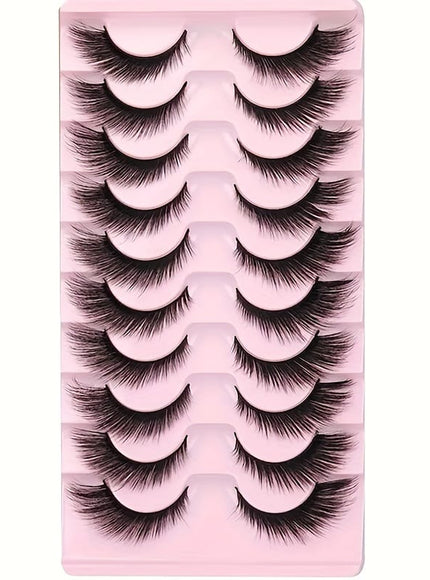 KissICON 10pairs-XFFAN KissIcon Fox Eye Cat Eye Eyelash Extensions -