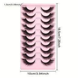 KissICON 10pairs-XFFAN KissIcon Fox Eye Cat Eye Eyelash Extensions -