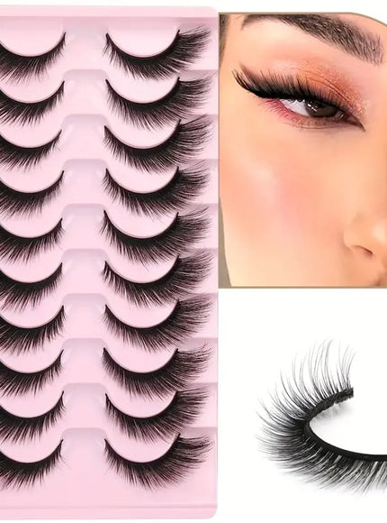 KissICON 10pairs-XFFAN KissIcon Fox Eye Cat Eye Eyelash Extensions -