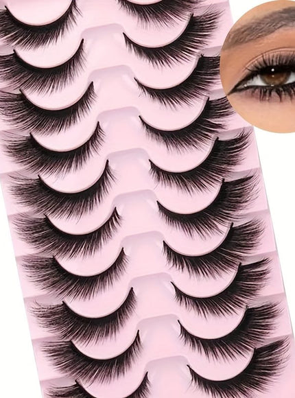 KissICON 10pairs-XFFAN KissIcon Fox Eye Cat Eye Eyelash Extensions -