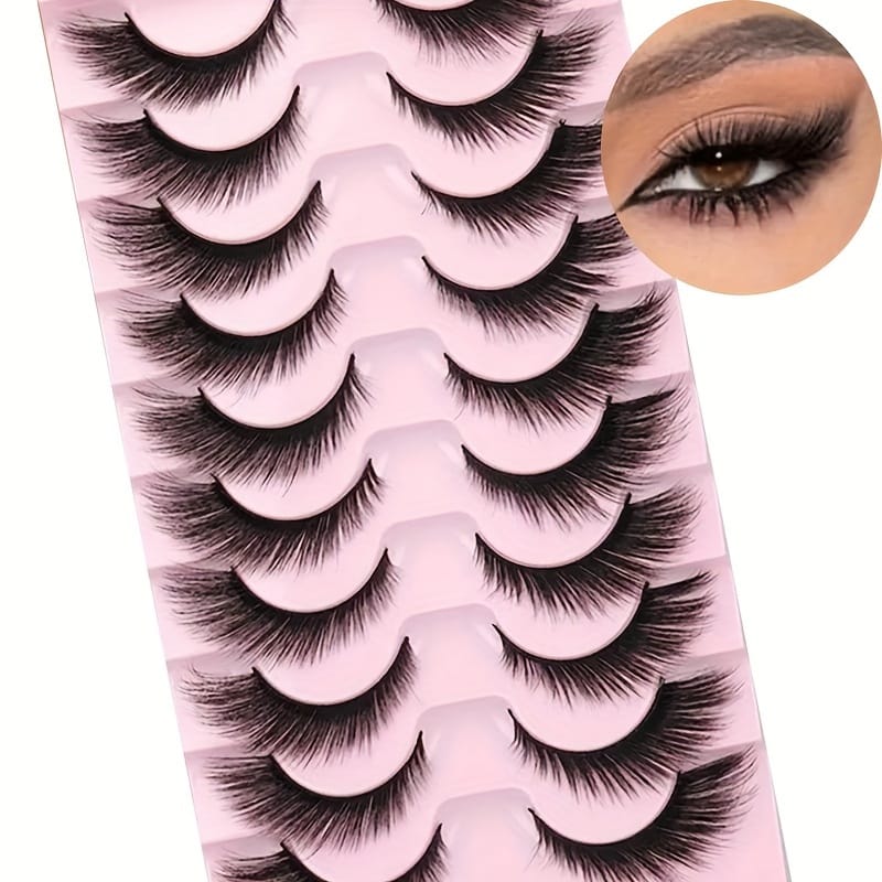 KissICON 10pairs-XFFAN KissIcon Fox Eye Cat Eye Eyelash Extensions -