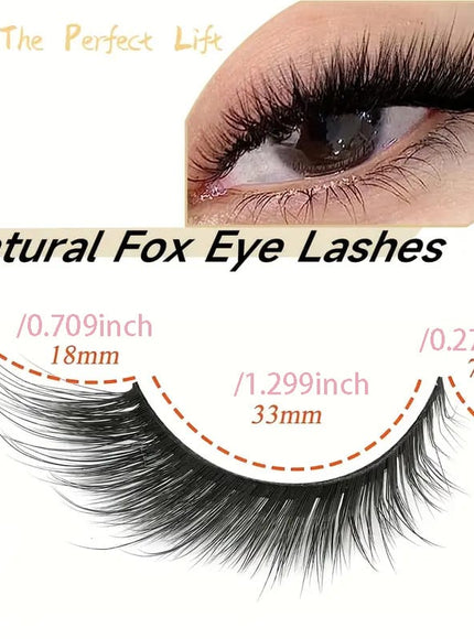 KissICON 10pairs-XFFAN KissIcon Fox Eye Cat Eye Eyelash Extensions -