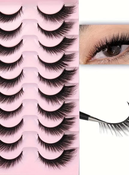 KissICON 10pairs-XFFAN KissIcon Fox Eye Cat Eye Eyelash Extensions -