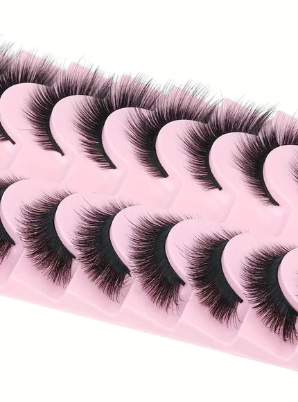 KissICON 10pairs-XFFAN KissIcon Fox Eye Cat Eye Eyelash Extensions -