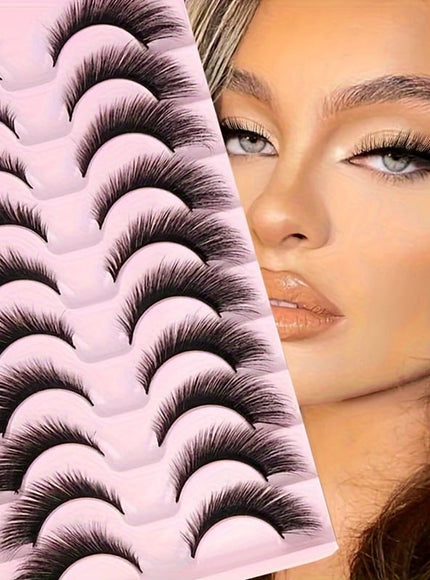 KissICON 10pairs-XFFAN KissIcon Fox Eye Cat Eye Eyelash Extensions -