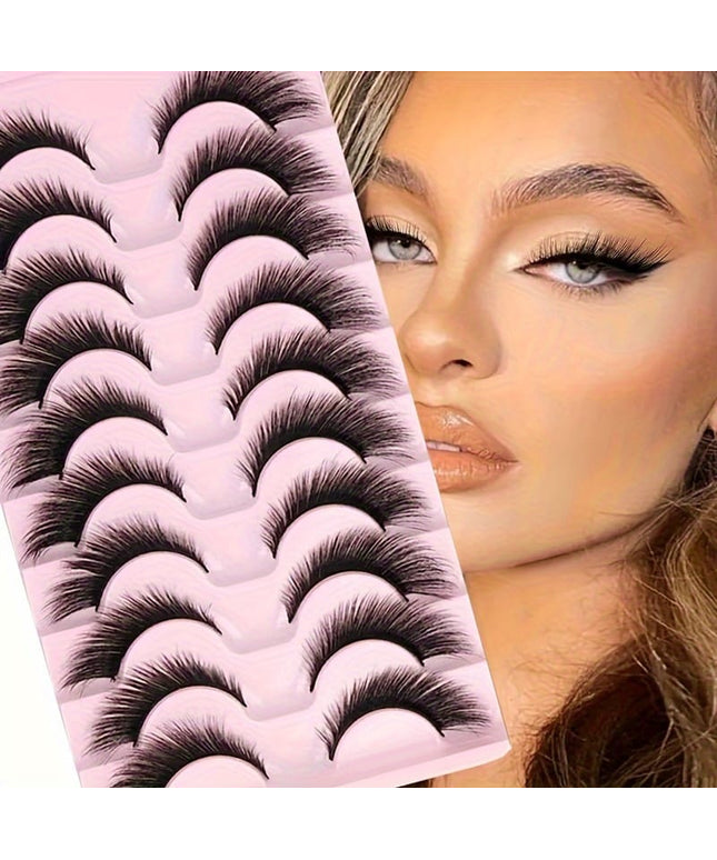 KissICON 10pairs-XFFAN KissIcon Fox Eye Cat Eye Eyelash Extensions -