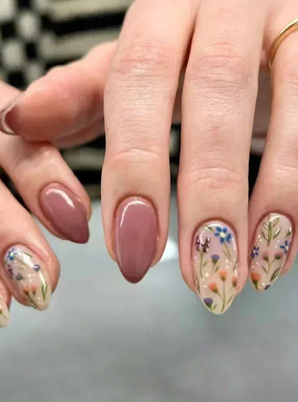 KissICON 11 KissIcon False Nails Press On Almond Flower Bow