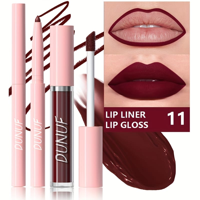 KissICON 11# KissIcon Matte Lip Set Lipstick Lipliner - Waterproof