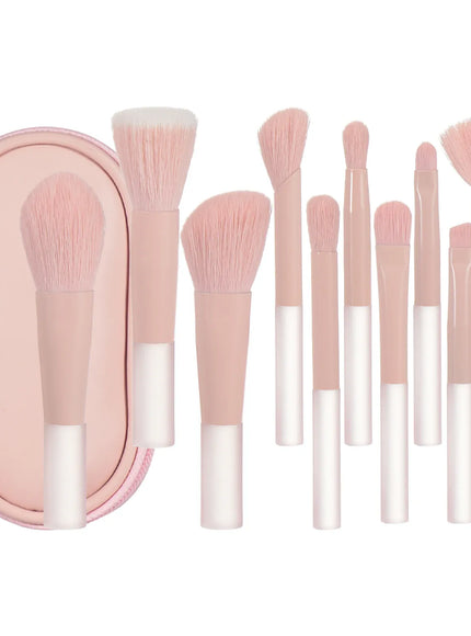 KissICON 11 PCS 2 KissIcon 10 Color Mini Makeup Brush Set Portable