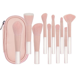 KissICON 11 PCS 2 KissIcon 10 Color Mini Makeup Brush Set Portable
