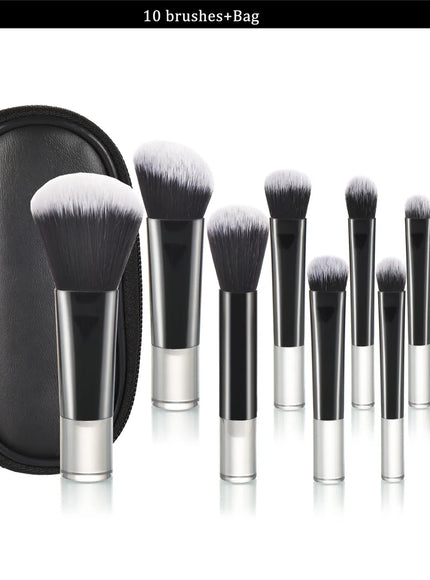 KissICON 11 PCS 5 KissIcon 10 Color Mini Makeup Brush Set Portable