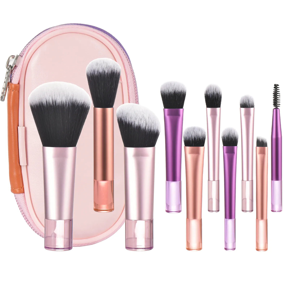 KissICON 11 PCS KissIcon 10 Color Mini Makeup Brush Set Portable