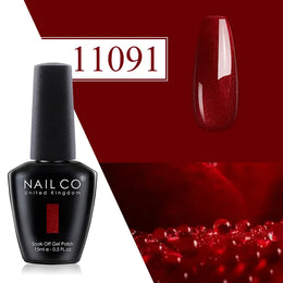 KissICON 11091 💋 Nailco Red Gel Polish - Lasting Soak