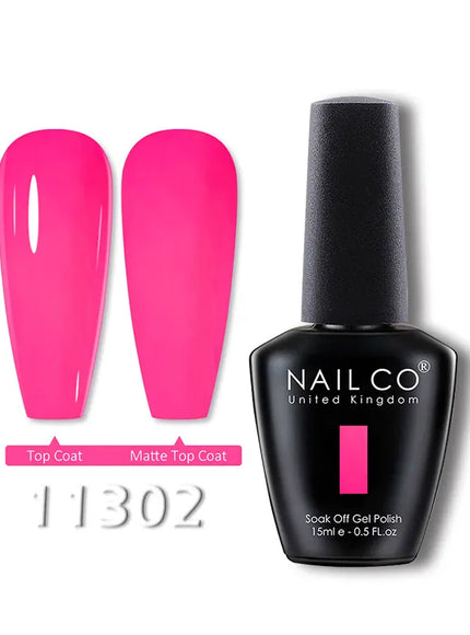 KissICON 11302 💋 Nailco 15ml Translucent Gel Polish-Natural Resin Formula