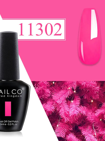 KissICON 11302 💋 Nailco Red Gel Polish - Lasting Soak