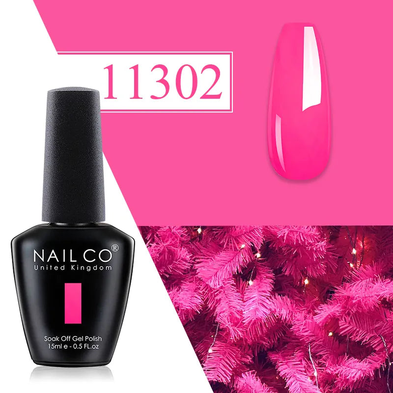 KissICON 11302 💋 Nailco Red Gel Polish - Lasting Soak