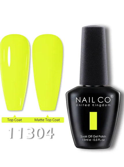 KissICON 11304 💋 Nailco 15ml Translucent Gel Polish-Natural Resin Formula
