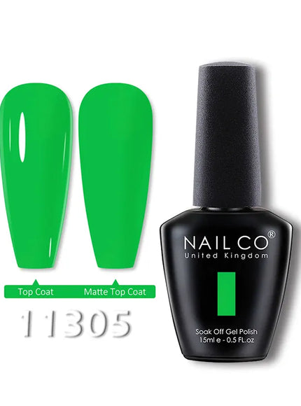 KissICON 11305 💋 Nailco 15ml Translucent Gel Polish-Natural Resin Formula