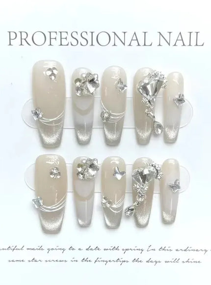 KissICON 1169-XS KissIcon Handmade Press On Nails - Nude Square