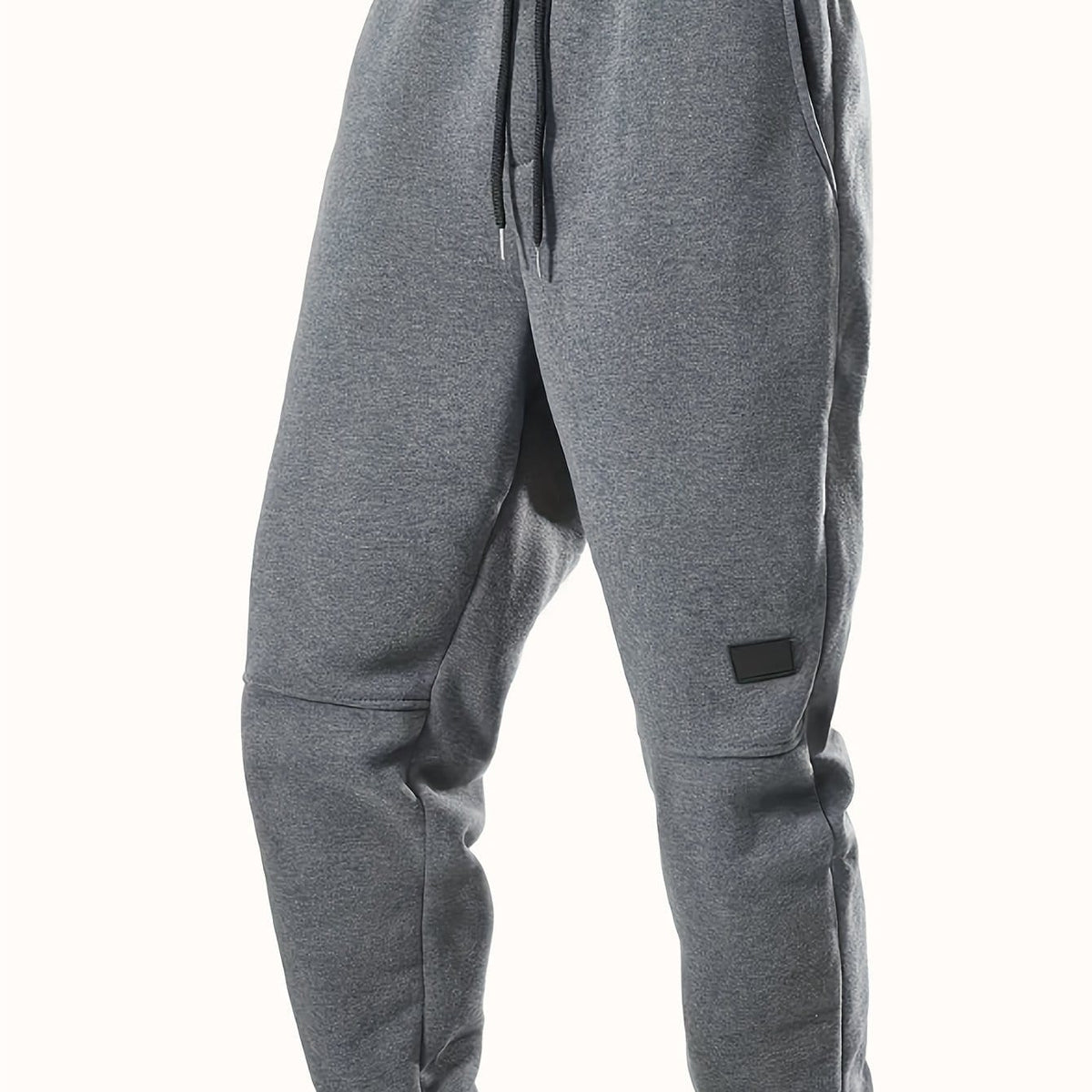 KissICON 118 Dark Gray / UK 36 Chic Stretch Leisure Drawstring Jogger Pants for Men