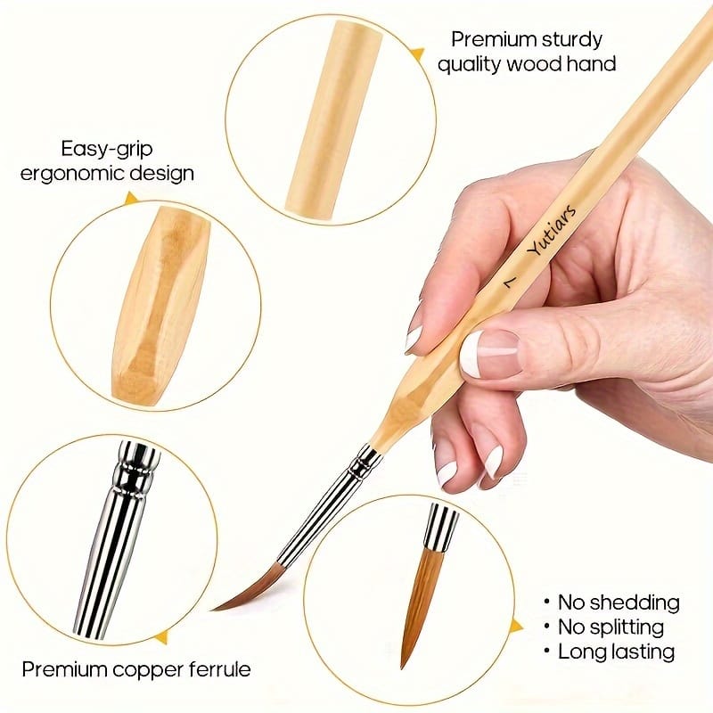 KissICON 11pcs/set KissIcon 11Pcs Miniature Detail Paint Brush Set -