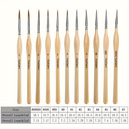 KissICON 11pcs/set KissIcon 11Pcs Miniature Detail Paint Brush Set -