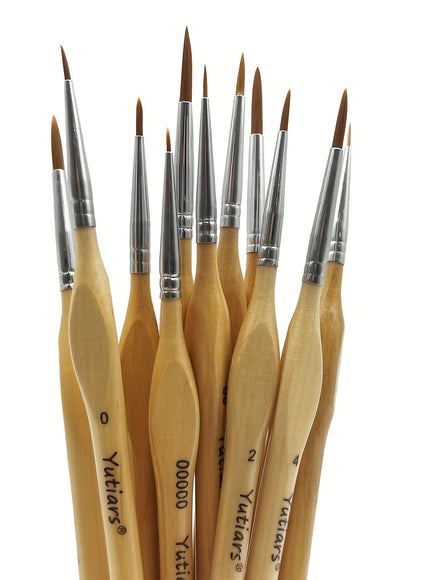 KissICON 11pcs/set KissIcon 11Pcs Miniature Detail Paint Brush Set -