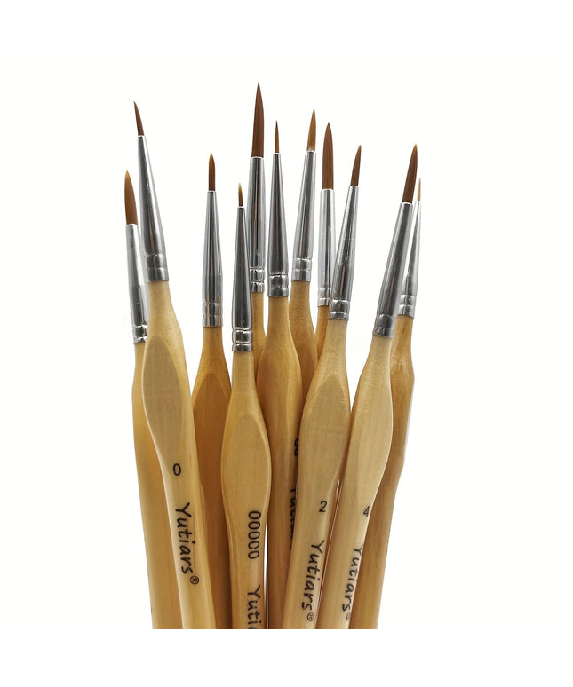 KissICON 11pcs/set KissIcon 11Pcs Miniature Detail Paint Brush Set -