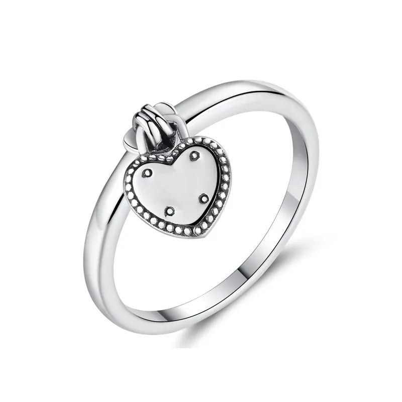 KissICON 12 / 6 Original 925 Sterling Silver Ring Love Heart Wishbone Moon Sun Rings Crystal Rose Gold For Women Wedding Gift Luxury Jewelry