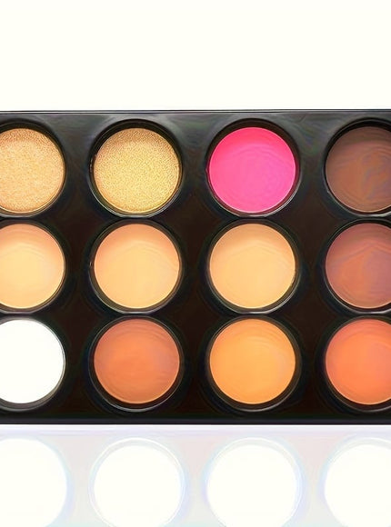 KissICON 12-color Powder compact tray 12 Earth Tone Makeup Eyeshadow Blush