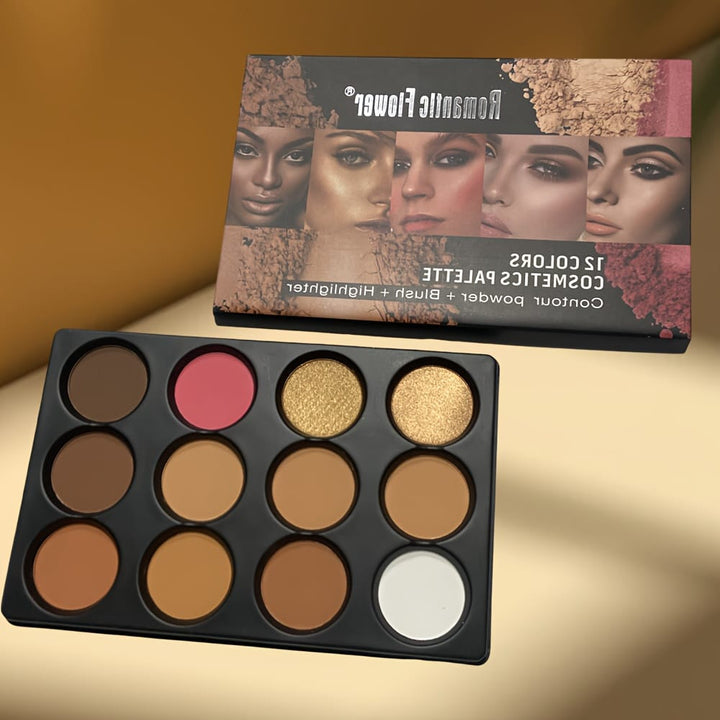 12 Earth Tone Makeup Eyeshadow Blush